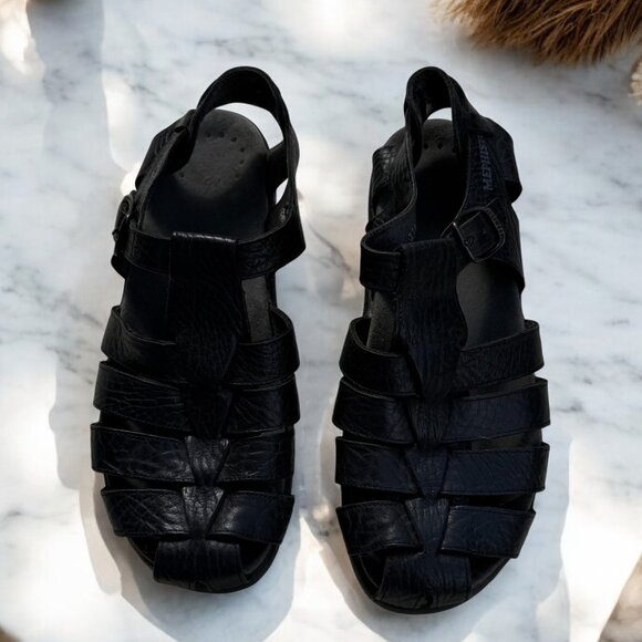 Mephisto Men's Sam Fisherman Sandals Size 8 Black Leather 42 MSRP $329 - Picture 2 of 13